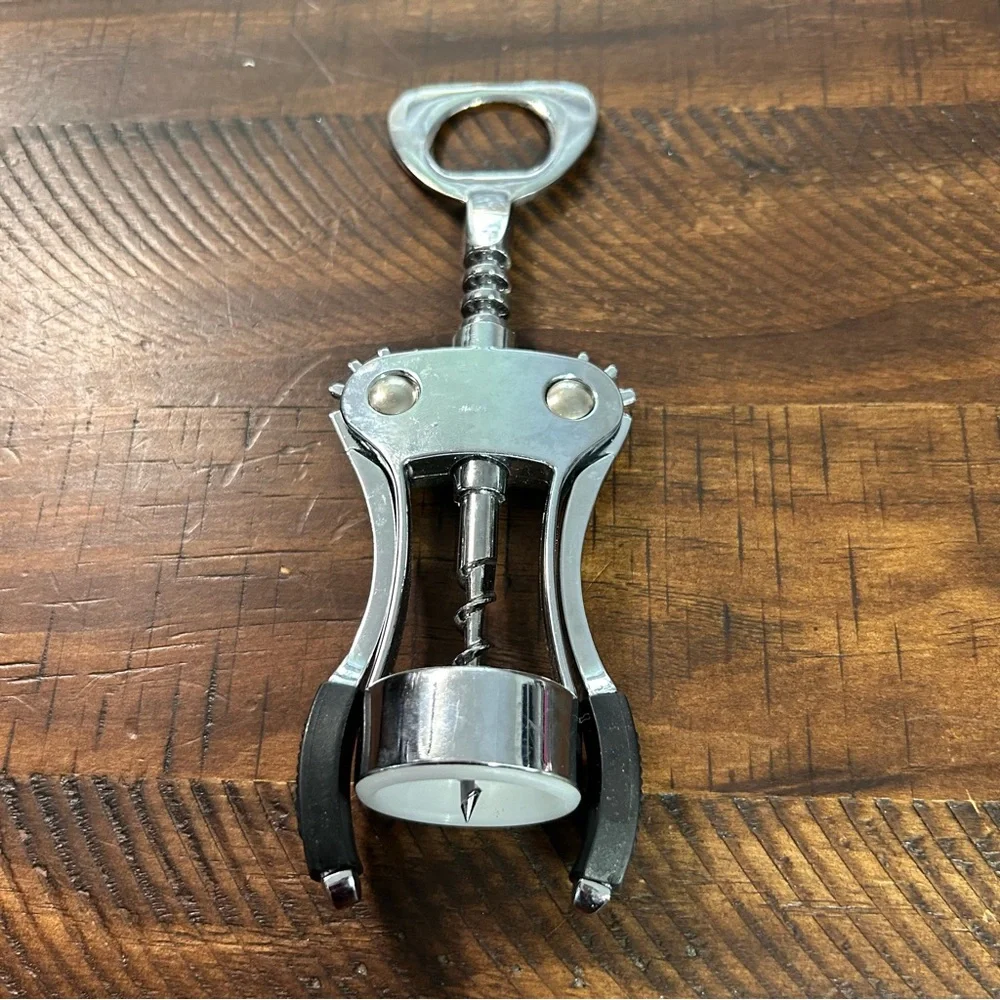Silver Metal Corkscrew‎ Bottle Opener